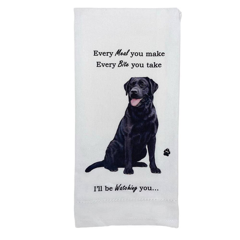 Black Labrador Kitchen Towel - Premium Kitchen Towels from E&S Pets - Just $10.95! Shop now at Pat's Monograms