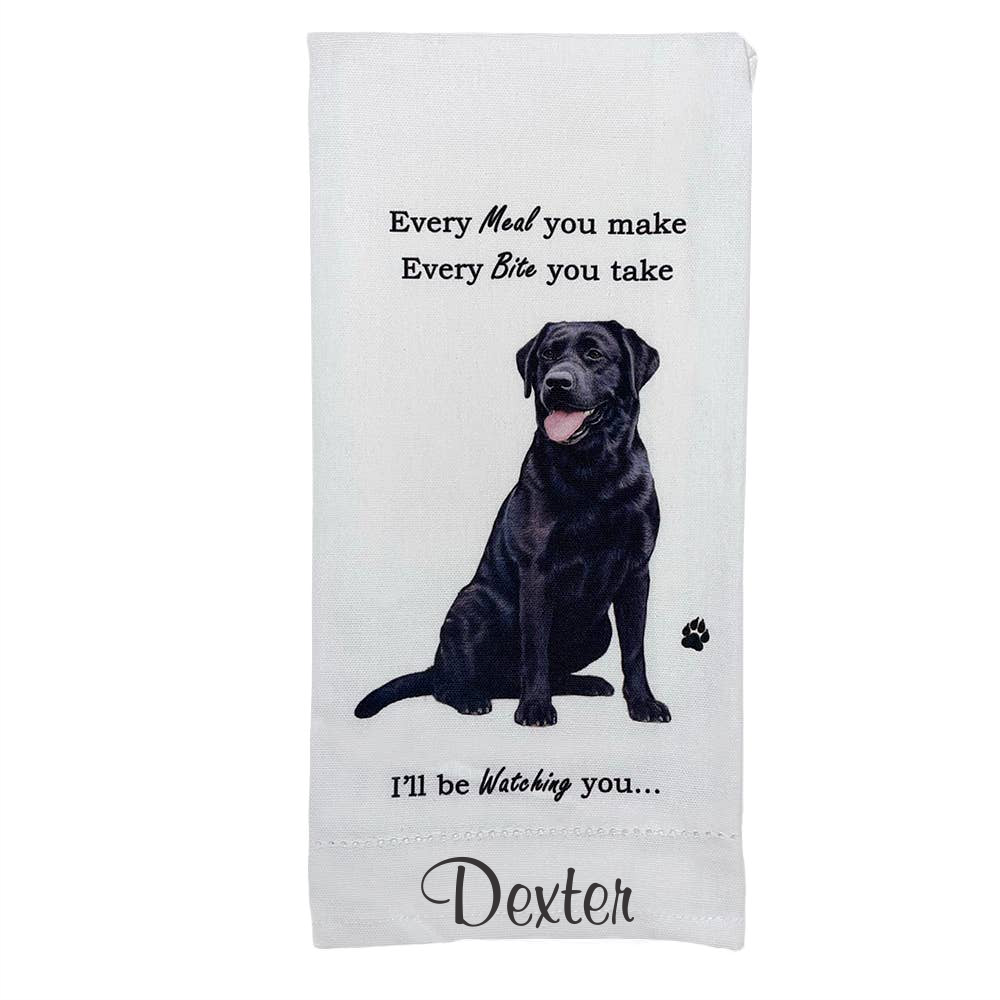 Black Labrador Kitchen Towel - Premium Kitchen Towels from E&S Pets - Just $10.95! Shop now at Pat's Monograms