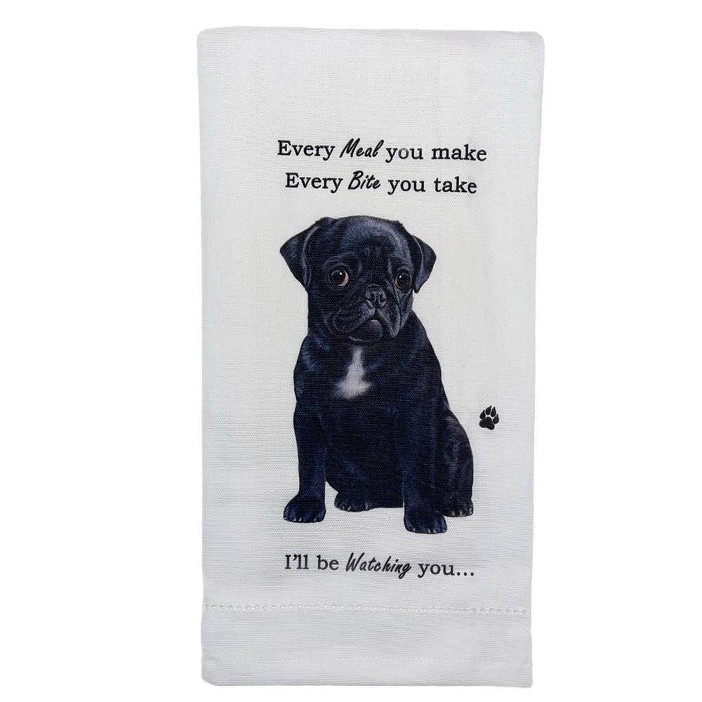 Pug hand towels hotsell