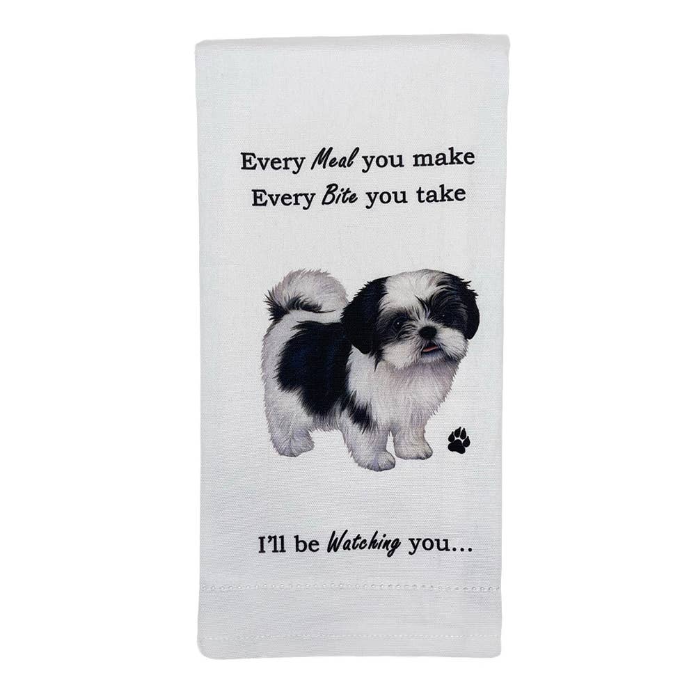 Shih tzu Black and White Kitchen Towel - Premium Kitchen Towels from E&S Pets - Just $10.95! Shop now at Pat's Monograms