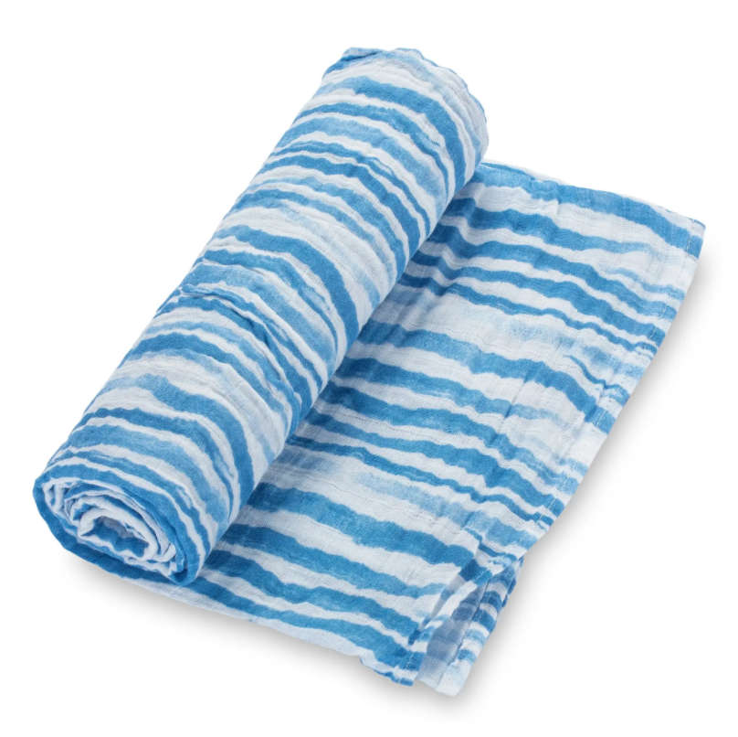 Blue Wave Swaddle - Premium Baby Gift Sets from LollyBanks - Just $19.95! Shop now at Pat's Monograms