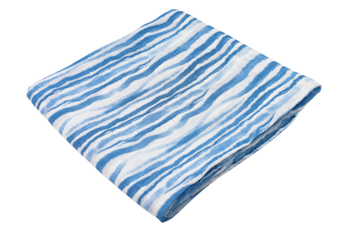 Blue Wave Swaddle Blanket - Premium Baby Gift Sets from LollyBanks - Just $19.95! Shop now at Pat's Monograms