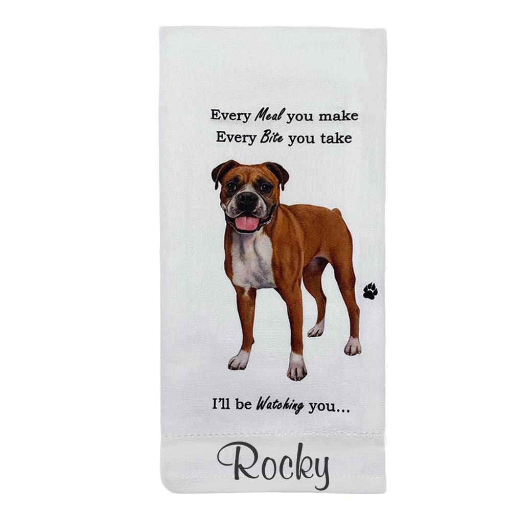 Boxer Kitchen Towel - Premium Kitchen Towels from E&S Pets - Just $10.95! Shop now at Pat's Monograms