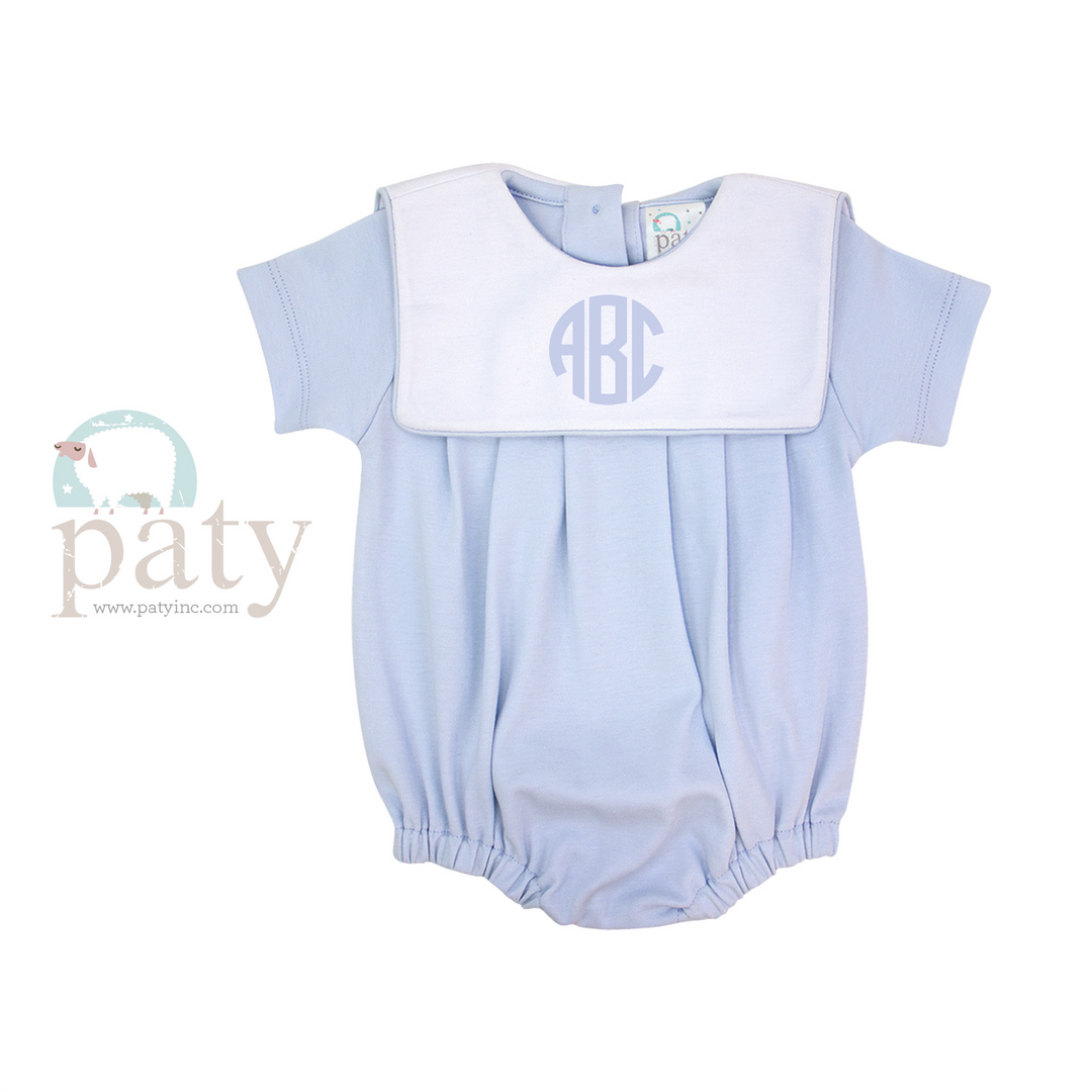 Paty Boy Bubble Suit with White Bib - Premium Infant Wear from Paty INC. - Just $48.95! Shop now at Pat's Monograms