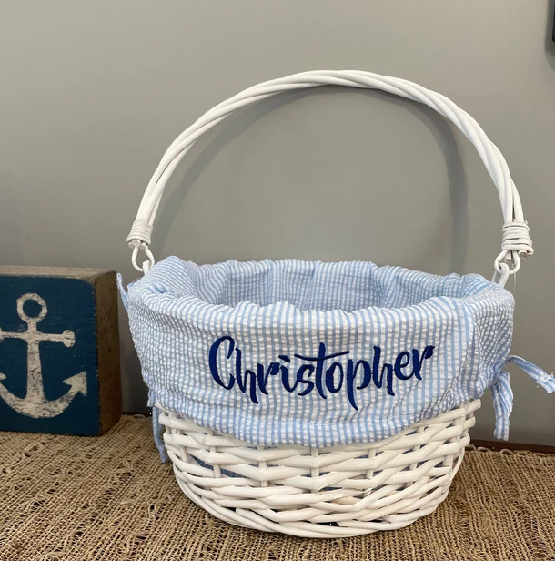 Easter Basket Liner Only with Monogram - Premium holiday from Burton and Burton - Just $19.95! Shop now at Pat's Monograms