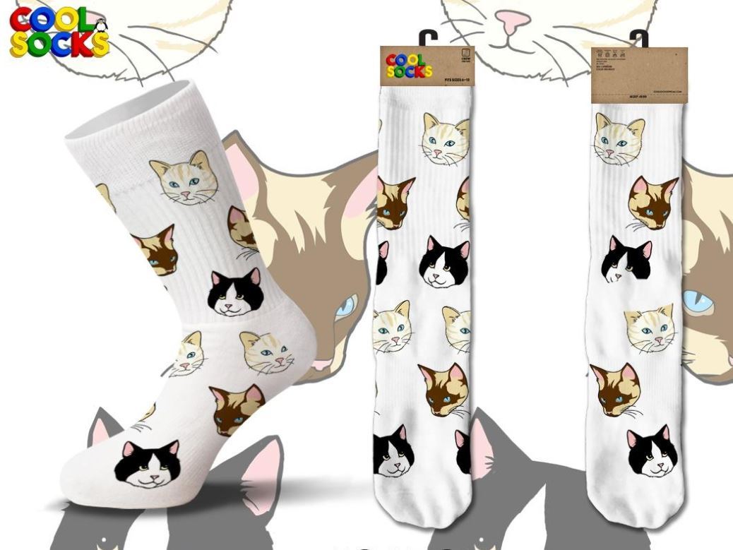 Cats Socks - Premium Socks from Cool Socks - Just $9.95! Shop now at Pat's Monograms