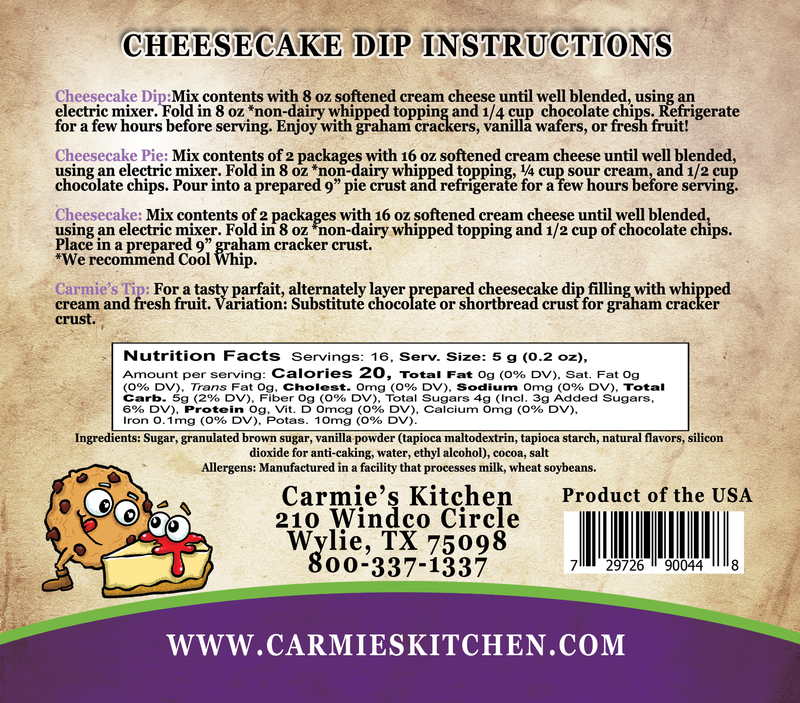 Chocolate Chip Cookie Dough Cheesecake Dip - Premium Dips & Spreads from Carmie's Kitchen - Just $5! Shop now at Pat's Monograms