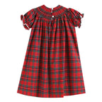 Red Christmas Plaid Smocked Bishop Dress - Premium Baby & Toddler Dresses from Lil Cactus - Just $32.95! Shop now at Pat's Monograms