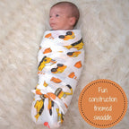 Under Construction Swaddle - Premium Baby Gift Sets from LollyBanks - Just $19.95! Shop now at Pat's Monograms