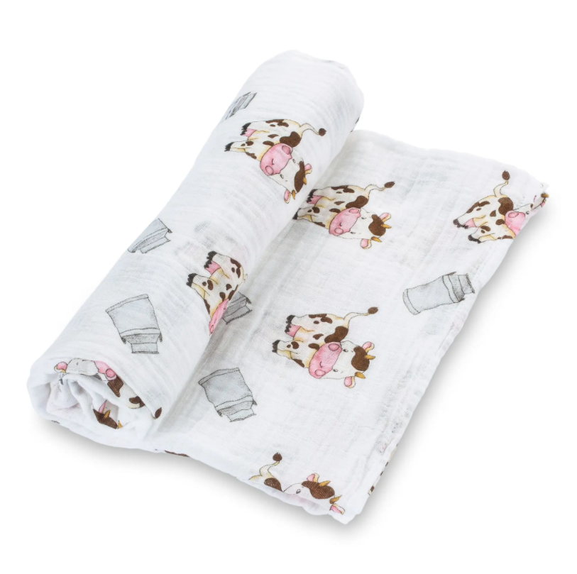 Cow Goes Moo Swaddle - Premium Baby Gift Sets from LollyBanks - Just $19.95! Shop now at Pat's Monograms