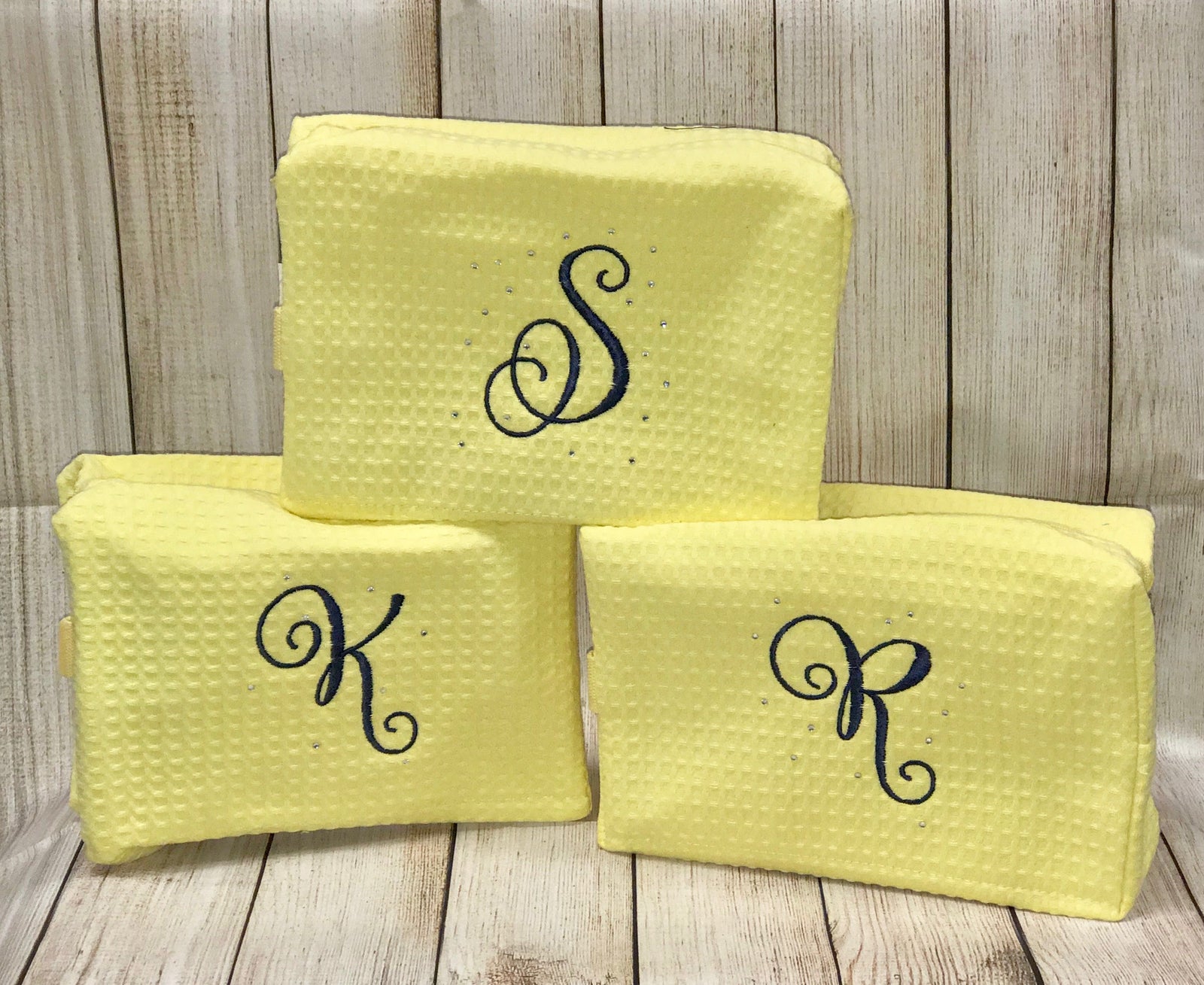 Waffle Weave Cosmetic Bag - Premium Cosmetic Bag from Pendergrass - Just $12.00! Shop now at Pat's Monograms