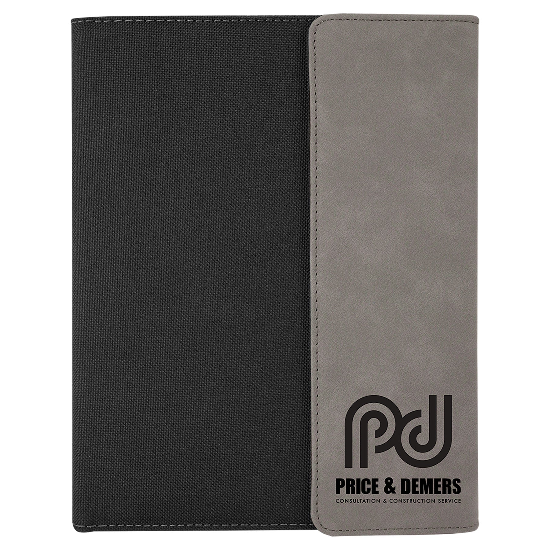Laser Engraved Logo Portfolio - Faux Leather/Canvas - Premium Executive Items from Pat's Monograms - Just $29.95! Shop now at Pat's Monograms