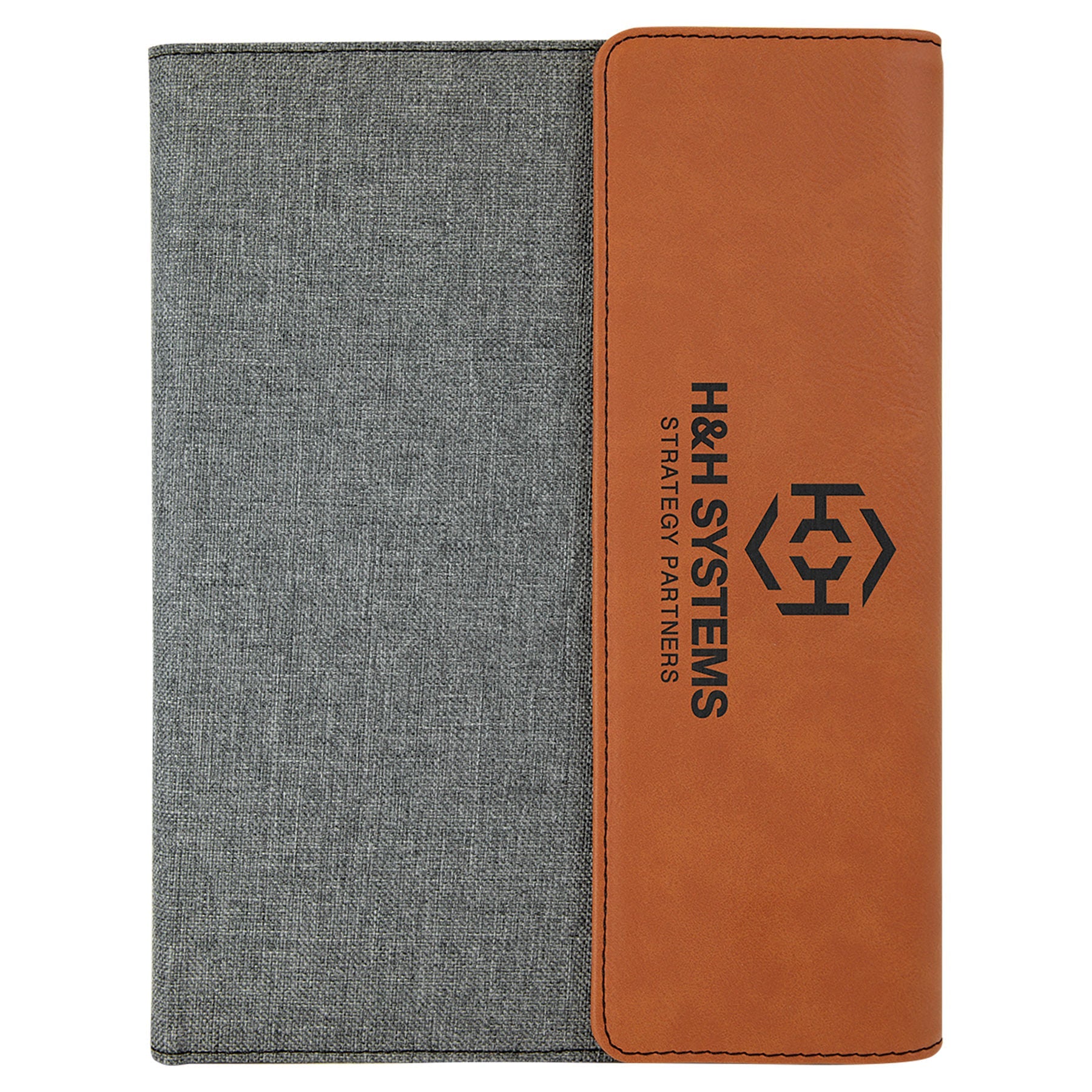 Laser Engraved Logo Portfolio - Faux Leather/Canvas - Premium Executive Items from Pat's Monograms - Just $29.95! Shop now at Pat's Monograms