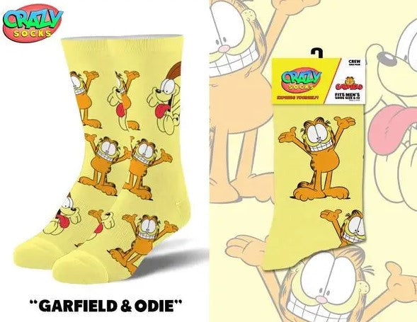 Garfield Crew Socks - Premium Socks from Crazy Socks - Just $8! Shop now at Pat's Monograms