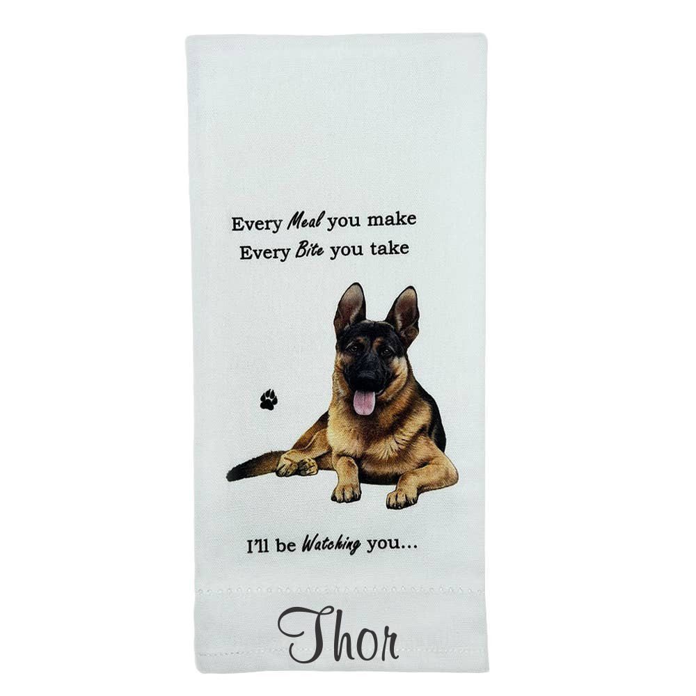 German Shepherd Kitchen Towel - Premium Kitchen Towels from E&S Pets - Just $9.95! Shop now at Pat's Monograms