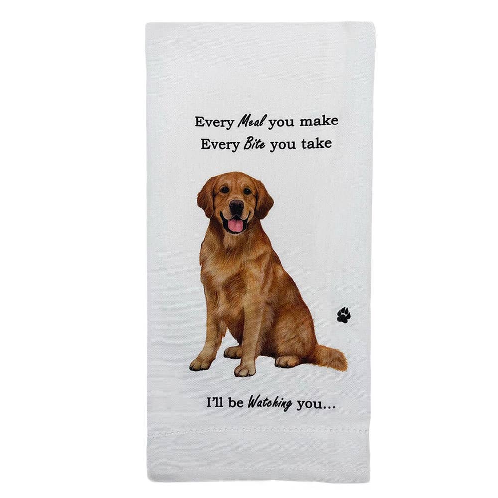 Golden Retriever Kitchen Towel - Premium Kitchen Towels from E&S Pets - Just $10.95! Shop now at Pat's Monograms