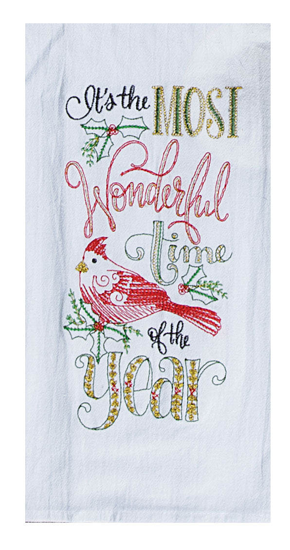 Wonderful Time of Year Flour Sack Towel - Premium Dish Towel from Kay Dee Designs - Just $8.95! Shop now at Pat's Monograms