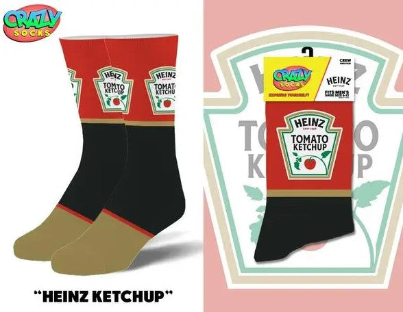 Heinz Ketchup Crew Socks - Premium Socks from Crazy Socks - Just $8! Shop now at Pat's Monograms