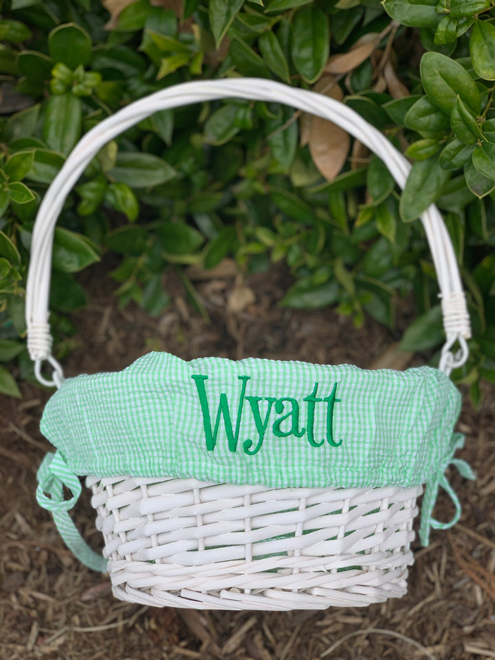 Easter Baskets with Monogrammed Liner - Premium Seasonal from Pat's Monograms - Just $39.95! Shop now at Pat's Monograms