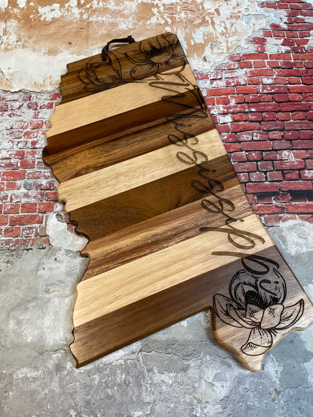 Mississippi Magnolia Serving Board - Rock & Branch® Shiplap Series - Premium Cutting Boards from Pat's Monograms - Just $39.95! Shop now at Pat's Monograms