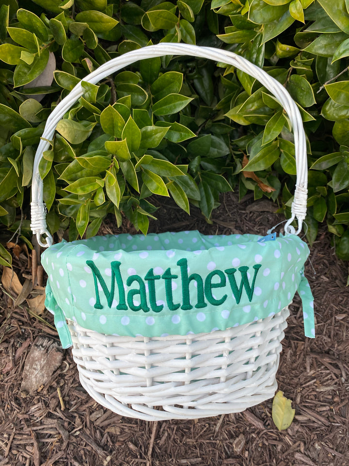 Easter Baskets with Monogrammed Liner - Premium Seasonal from Pat's Monograms - Just $39.95! Shop now at Pat's Monograms