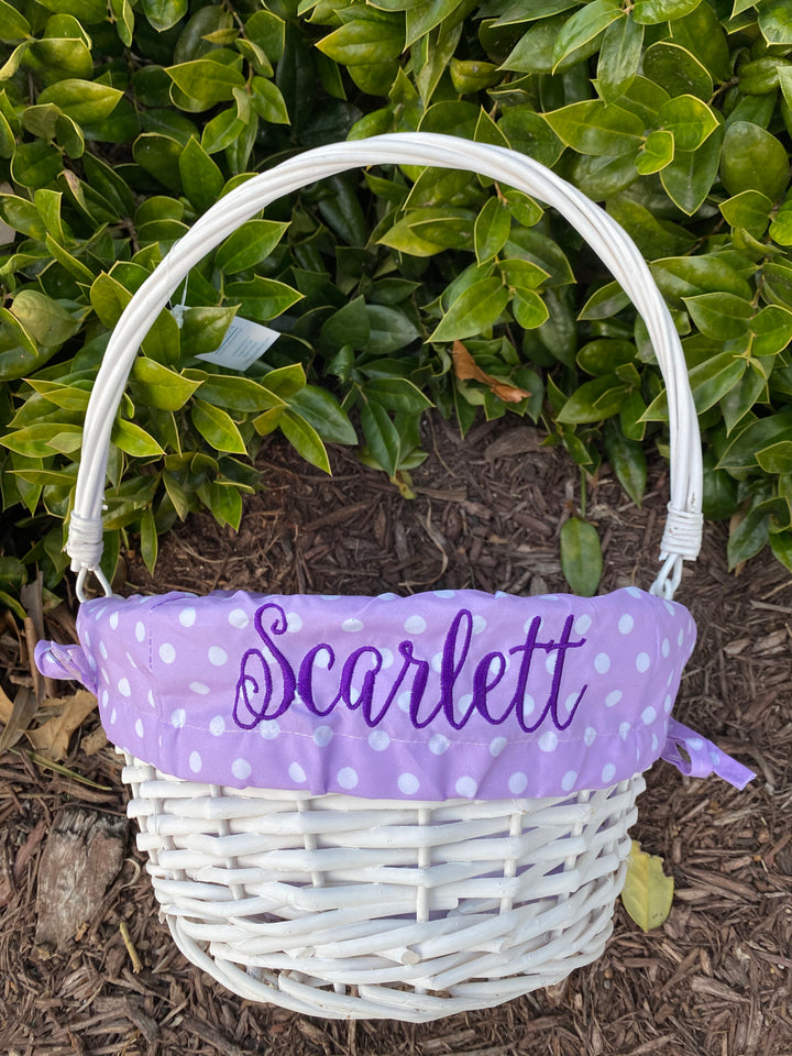 Easter Baskets with Monogrammed Liner - Premium Seasonal from Pat's Monograms - Just $39.95! Shop now at Pat's Monograms