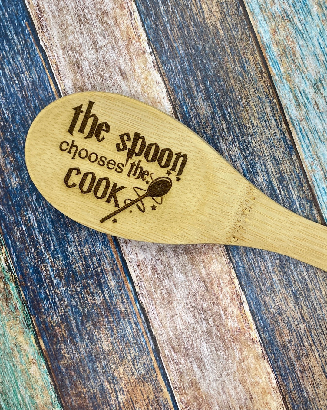 Wizard's Kitchen Spoons - Engraved Bamboo Cooking Spoon - Premium Spoons from Pat's Monograms - Just $9.95! Shop now at Pat's Monograms