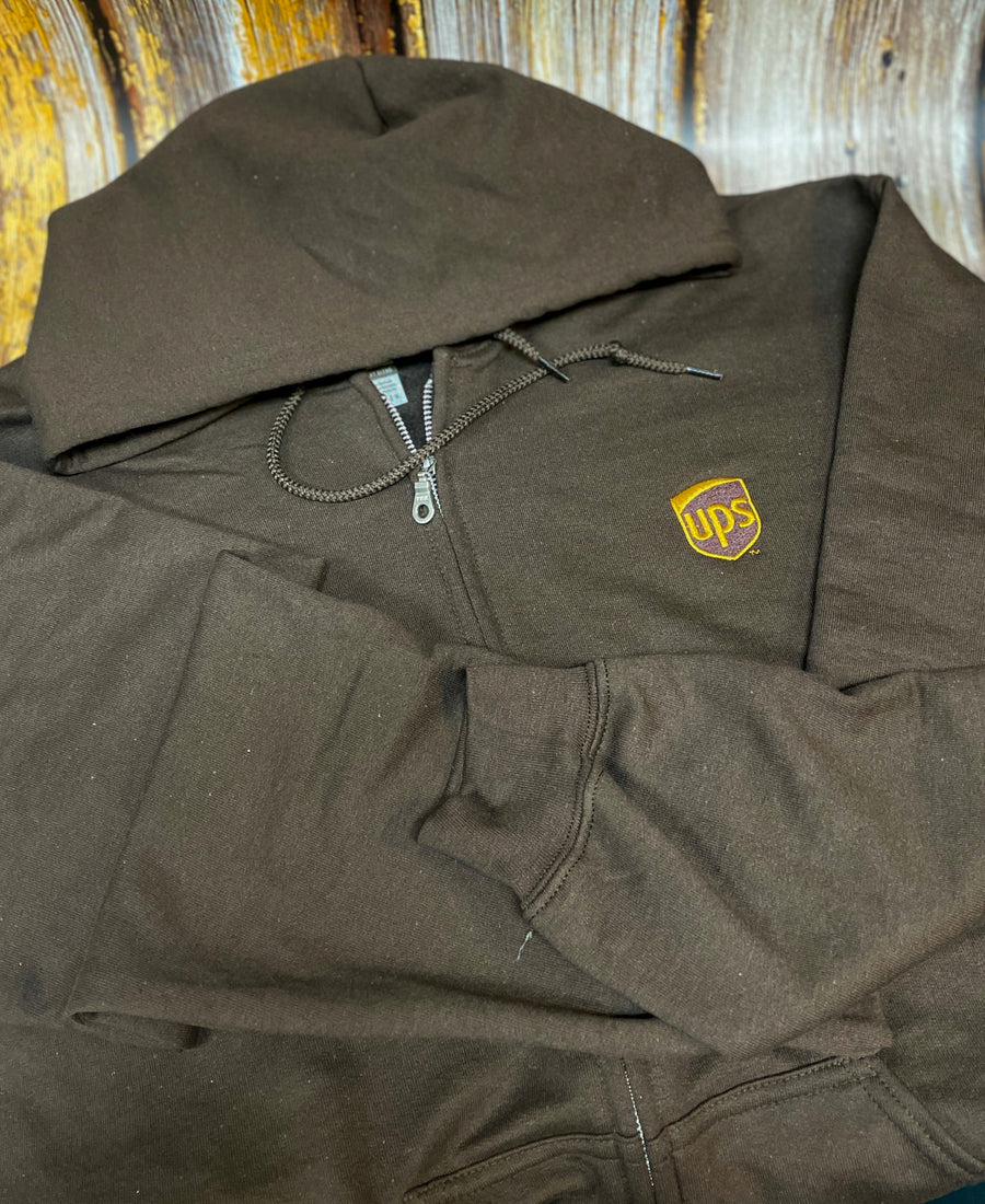 UPS - Hoodie - Full Zip - Premium  from Pat's Monograms - Just $30.0! Shop now at Pat's Monograms