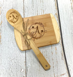 Personalized Cutting Board Wooden Spoon Set - Premium Housewares from Pat's Monograms - Just $21.95! Shop now at Pat's Monograms