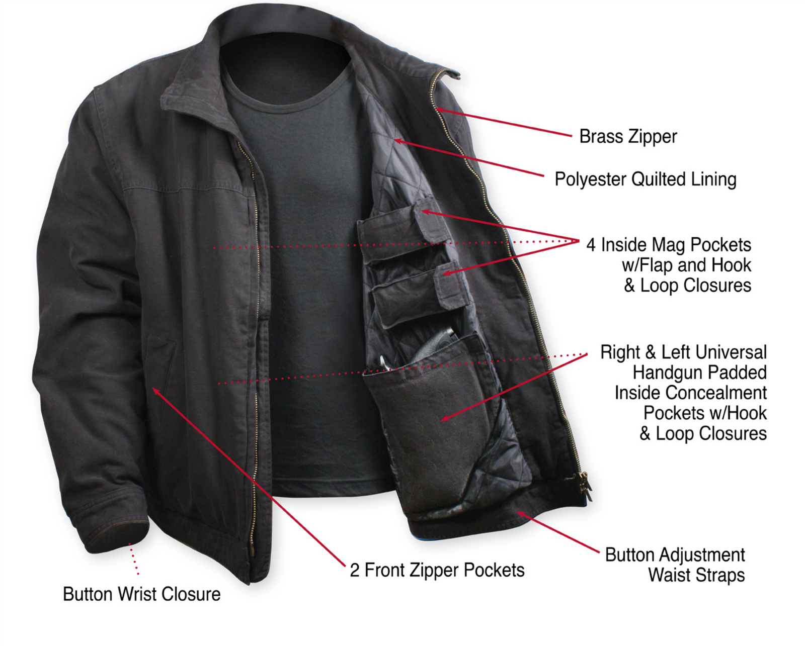 Concealed Carry Jacket - - Premium Coats & Jackets from Rothco - Just $125.95! Shop now at Pat's Monograms