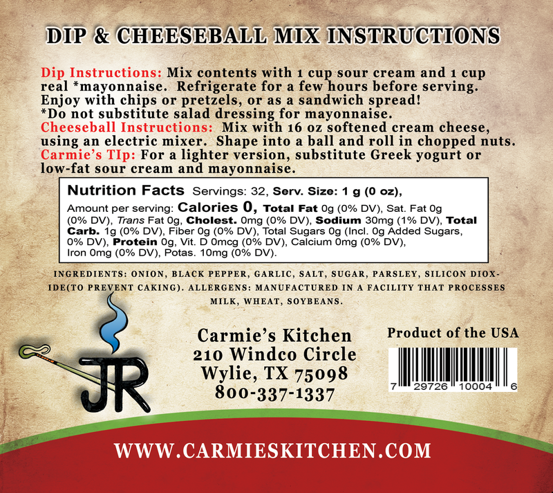 JR's Ranch Dip - Premium Dips & Spreads from Carmie's Kitchen - Just $5! Shop now at Pat's Monograms