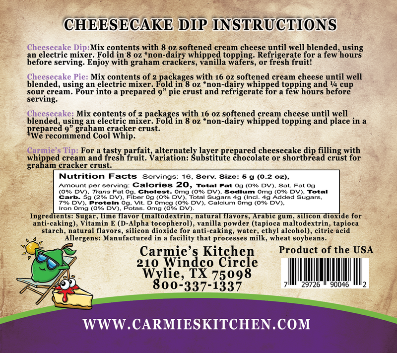 Key Lime Pie Cheesecake Dip - Premium Dips & Spreads from Carmie's Kitchen - Just $5! Shop now at Pat's Monograms