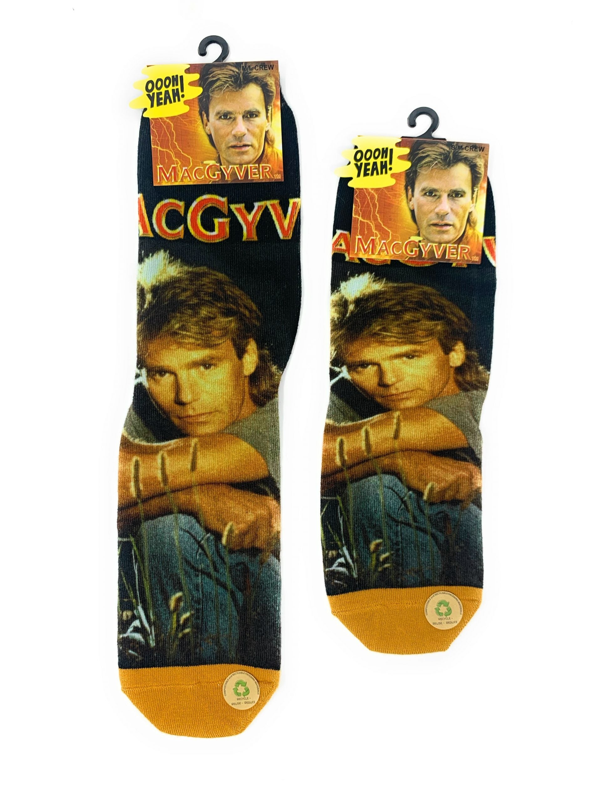Macgyver Crew Socks - Premium Socks from Oooh Yeah Socks/Sock It Up/Oooh Geez Slippers - Just $9.95! Shop now at Pat's Monograms