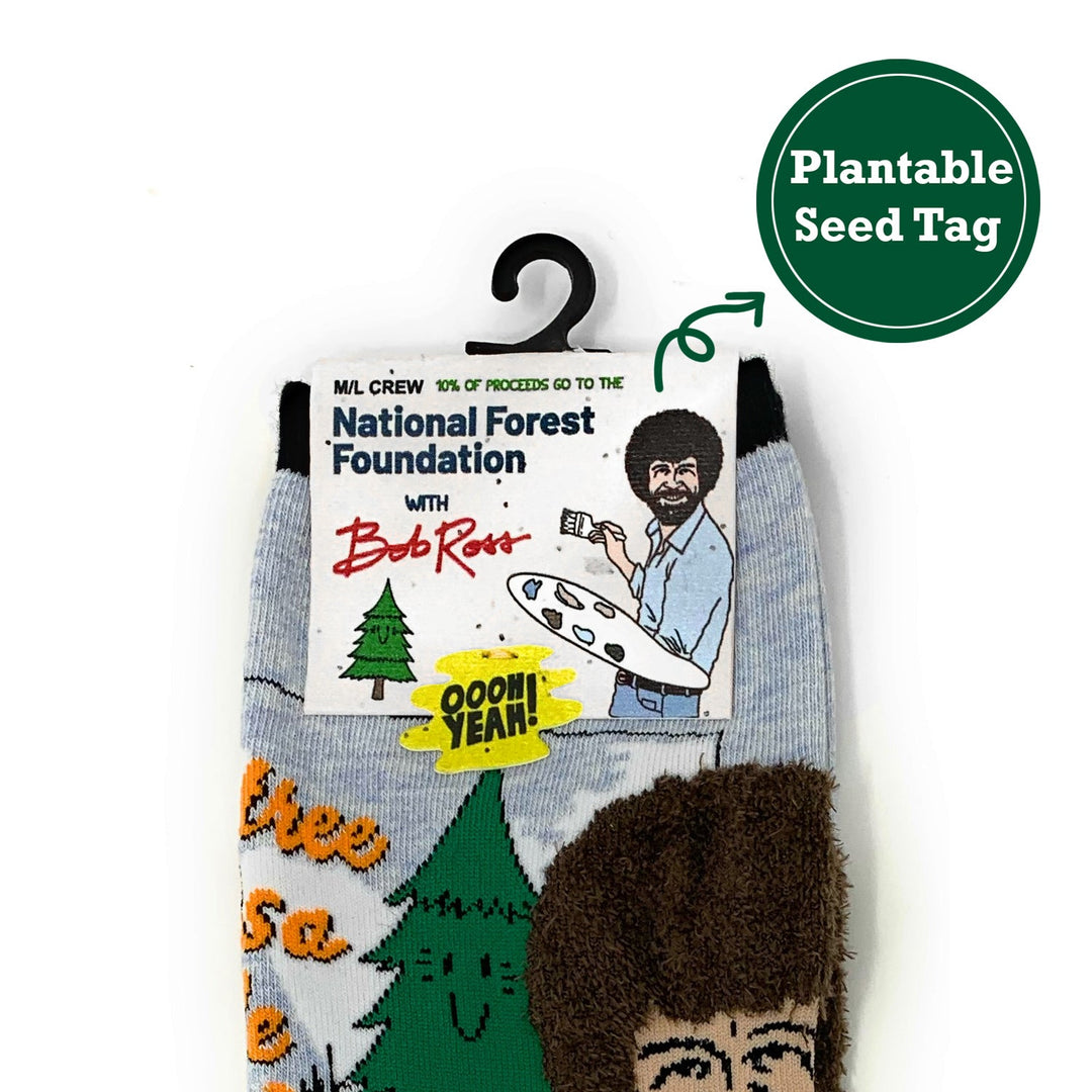 Hug a Trees - Bob Ross - Crew Socks - Premium Socks from Oooh Yeah Socks/Sock It Up/Oooh Geez Slippers - Just $9.95! Shop now at Pat's Monograms