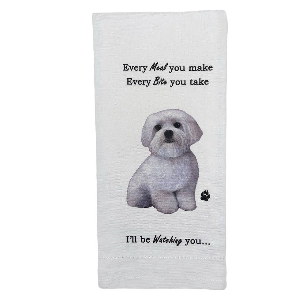 Maltese Dog Kitchen Towel - Premium Kitchen Towels from E&S Pets - Just $10.95! Shop now at Pat's Monograms