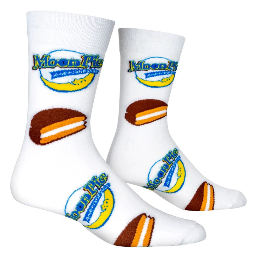 Moon Pie Crew Socks - Premium Socks from Crazy Socks - Just $8! Shop now at Pat's Monograms