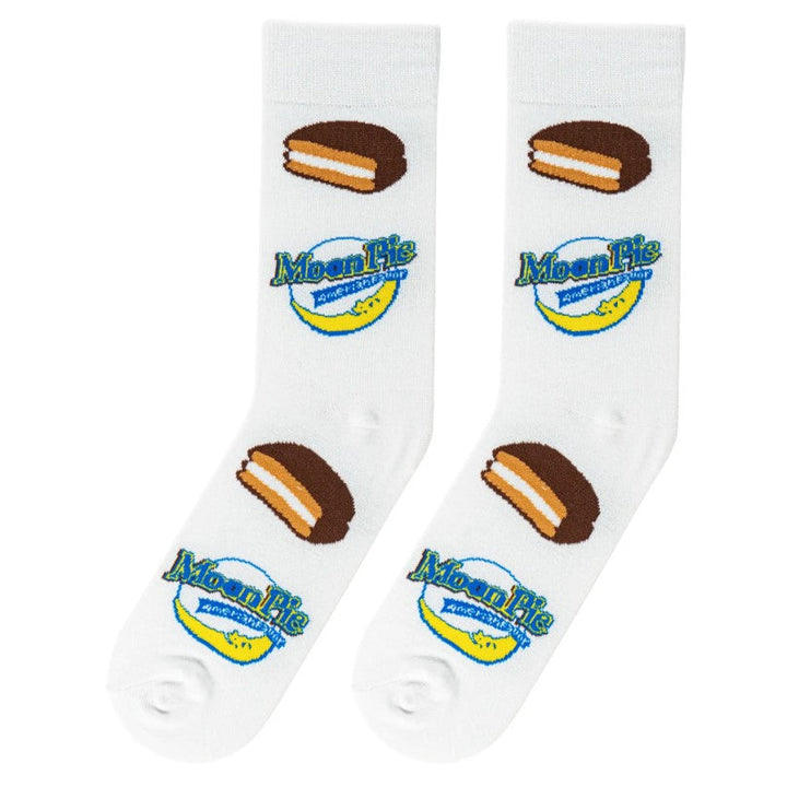 Moon Pie Crew Socks - Premium Socks from Crazy Socks - Just $7.0! Shop now at Pat's Monograms