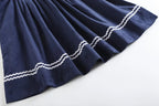 Dark Blue Corduroy Nativity Smocked Dress - Premium Baby & Toddler Dresses from Lil Cactus - Just $32.95! Shop now at Pat's Monograms