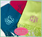 Monogrammed Wedding Pashmina Shawl - Premium Wedding & Bridal from Pat's Monograms - Just $19.50! Shop now at Pat's Monograms
