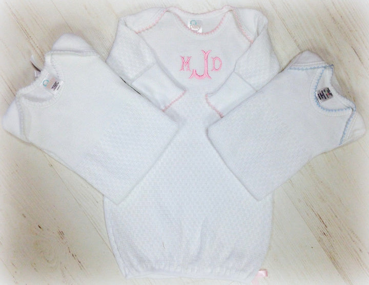 Paty Gown - White with trim - Premium Infant Wear from Paty INC. - Just $46.00! Shop now at Pat's Monograms