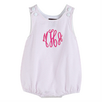 Pink Seersucker Bubble Romper - Premium Baby & Toddler Outfits from Lil Cactus - Just $32.95! Shop now at Pat's Monograms