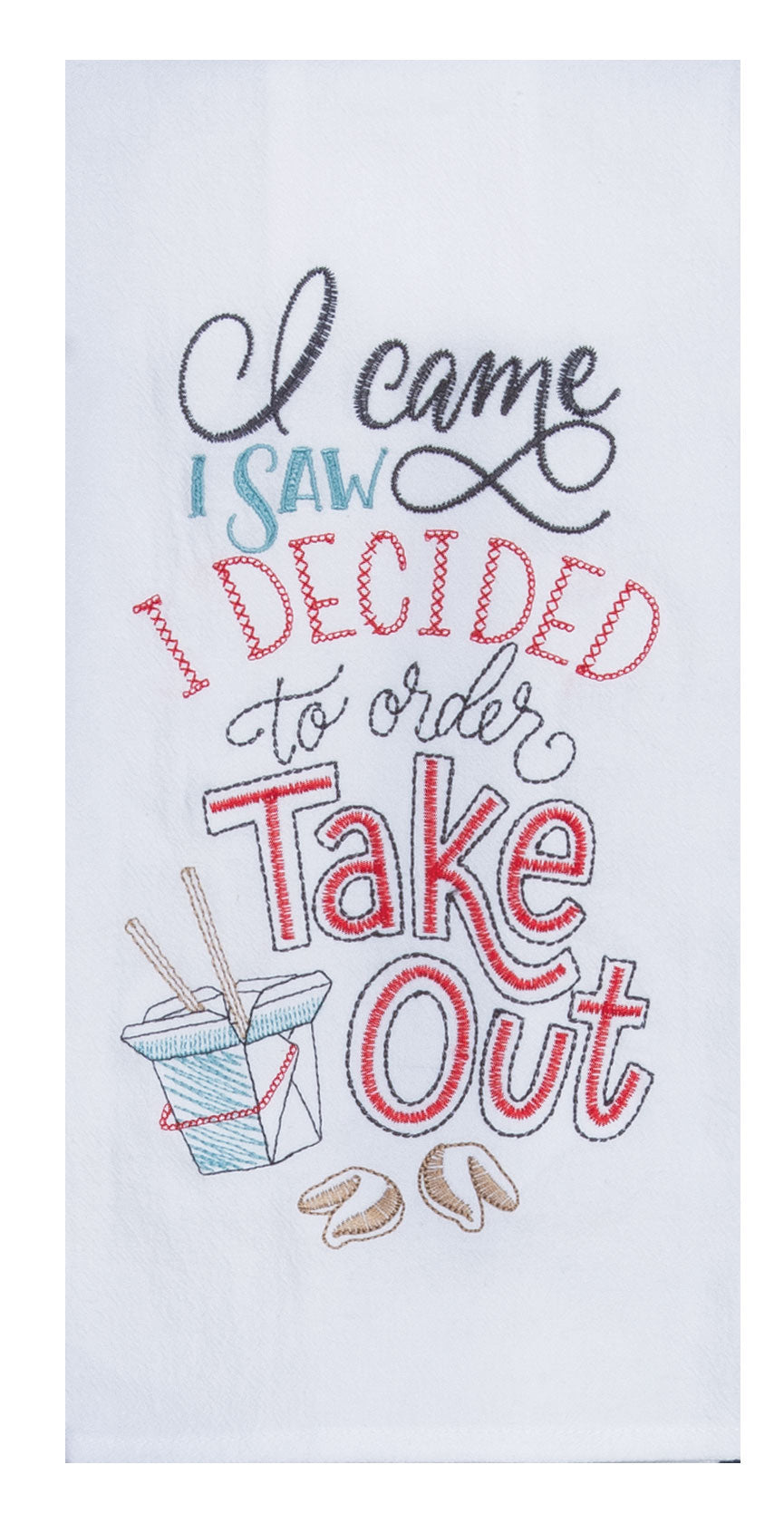 Take Out Flour Sack Towel - Premium Dish Towel from Kay Dee Designs - Just $8.95! Shop now at Pat's Monograms