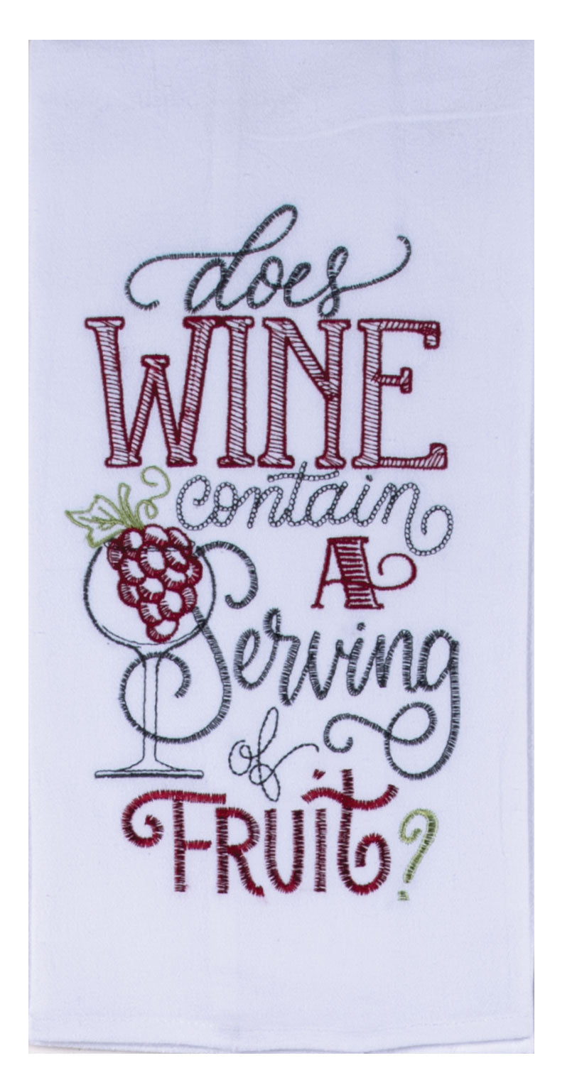 Wine Serving Flour Sack Towel - Premium Dish Towel from Kay Dee Designs - Just $8.95! Shop now at Pat's Monograms