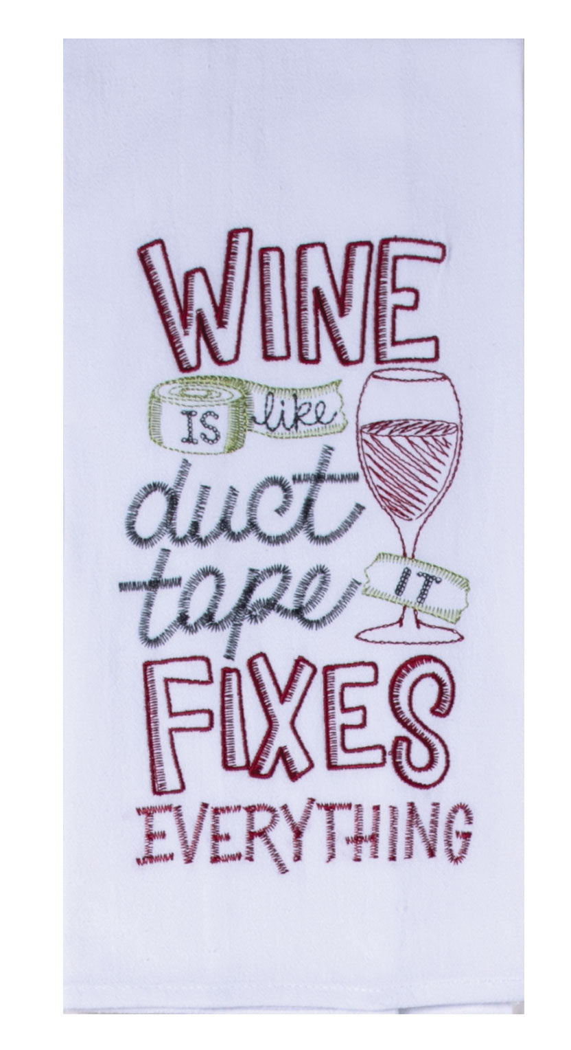 Wine Duct Tape Flour Sack Towel - Premium Dish Towel from Kay Dee Designs - Just $8.95! Shop now at Pat's Monograms