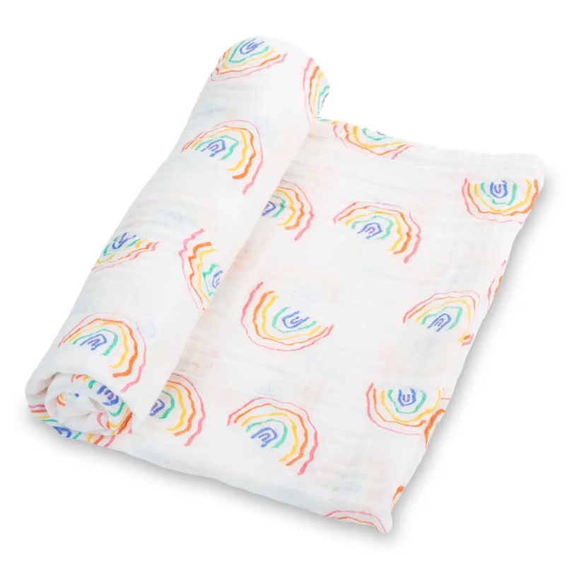 Somewhere Over the Rainbow Swaddle - Premium Baby Gift Sets from LollyBanks - Just $19.95! Shop now at Pat's Monograms