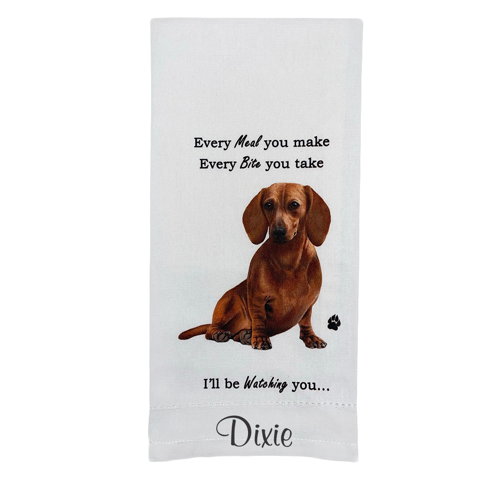 Dachshund Red Kitchen Towel - Premium Kitchen Towels from E&S Pets - Just $9.95! Shop now at Pat's Monograms