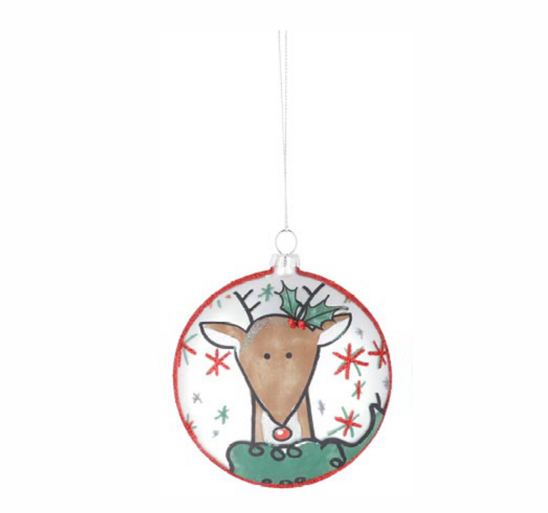 Glass Disc Ornament - Premium Ornament from Burton and Burton - Just $11.95! Shop now at Pat's Monograms