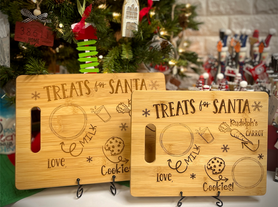 Personalized Santa Tray for Treats - Treat for Santa - Premium Christmas Decor from Pat's Monograms - Just $19.95! Shop now at Pat's Monograms