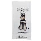 Schnauzer Kitchen Towel - Cropped Ears - Premium Kitchen Towels from E&S Pets - Just $10.95! Shop now at Pat's Monograms