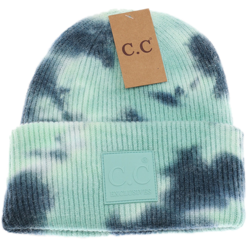 Tie Dye CC Beanie with Rubber Patch - Premium Accessories from CC Beanie - Just $21.00! Shop now at Pat's Monograms